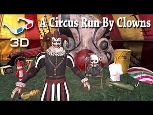 A Circus Run By Clowns 3D Video Anaglyph in Full HD animated by Nearly Dark