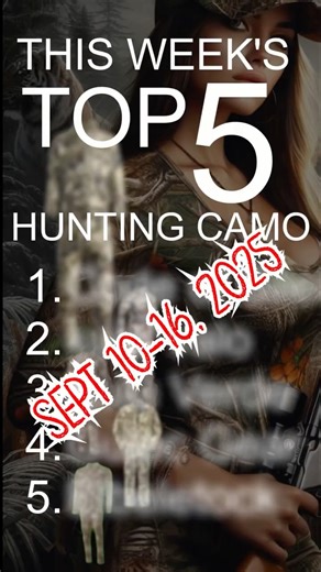Top 5 from CAMOMATRIX.com Most Compared Camo Patterns This Week from (Sept 10-16, 2025)