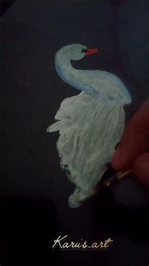 Swarn painting🦢🍃🌸🌼 ###using glass sheet👀👀👀......easy painting idea##shorts#subcribe to karu's_art