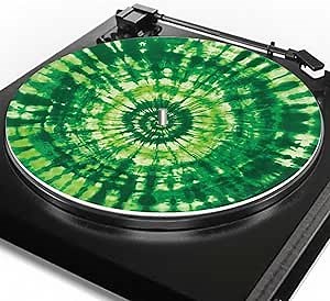 Turntable Slip Mat - 12" for Black Vinyl, 3mm Thick, Reduces Static and Enhances Sound Quality Tie-Dye