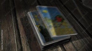 Tarot Deck in Dark Room on Floor Changing Under the Wind High Priestess Appears and Means Royalty Divination Fortune Telling