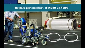 248210 Airless Spraying Machine Inner Cylinder Sleeve Compatible with Graco 5900/Gmax 5900/Gmax II 5900/Ultra Max II 1095 1595/Linelazer 5900 -with 2 Sealing Rings