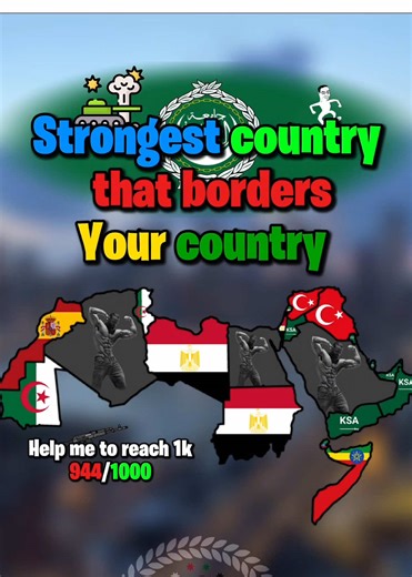 Strongest country that borders your country #turkey🇹🇷 #saudiarabia🇸🇦 #algeria #egypt #israel