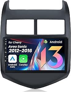 Car Stereo Radio for Chevy Sonic 2011-2015, 9.2-Inch Touchscreen with Android 11, Bluetooth 5.0, GPS, WiFi, SWC, AHD Backup Camera