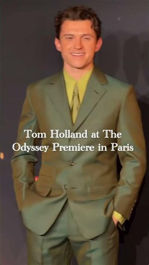 Tom Holland at The Odyssey Premiere in Paris 🤩#tomholland #theodyssey