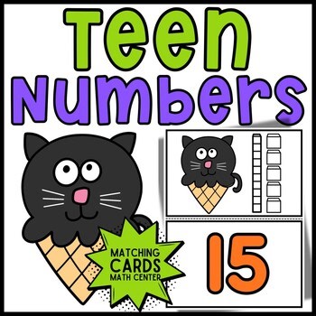 1st Grade Place Value Teen Numbers Matching Cards