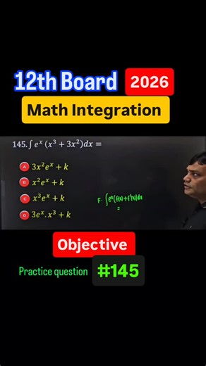 Sanjeev Kumar Singh on Instagram: "👉 12th Integration objective Question 🔥 | Bihar/Cbse Board 2026 | Math Short #Math #145"