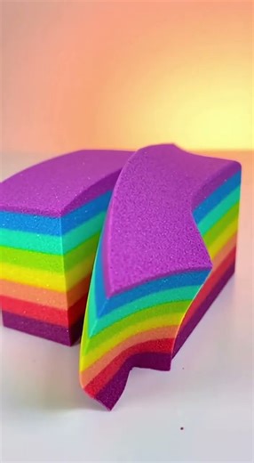 Colorful Kinetic Sand #ASMR #Satisfying