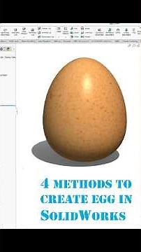 4 methods to create egg in SolidWorks, using Flex, Dome, Loft and Revolve #shorts #solidworks #cad