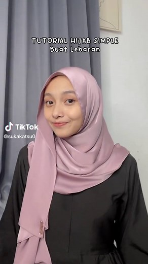 Tutorial hijab simple buat lebaran 🖤✨