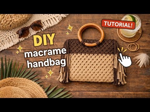 EASY DIY Macrame Handbag for Beginners | Step-by-Step Macrame Bag Tutorial