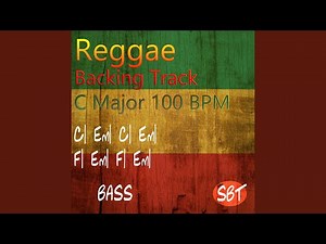 Cool Reggae Bass Backing Track C Major 100 BPM