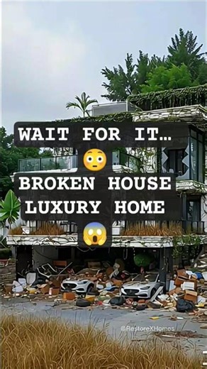From Ruins to Luxury Home 🏠✨#Shorts #HomeMakeover #AIRestoration #HouseFlip #Satisfying #RestoreX