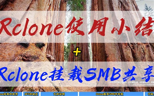Rclone使用小结 Rclone挂载SMB共享文件夹到本地