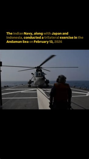 military.choice on Instagram: "Ships from the navies of India, Japan and Indonesia undertook a trilateral exercise in the Andaman Sea on 13 Feb 26, enhancing combined operational readiness, interoperability and reinforcing maritime cooperation towards a safe, secure and stable region. Earlier, on Thursday (February 12, 2026), the Indian Navy assumed command of Combined Task Force (CTF) 154, a key multinational training task force under the Combined Maritime Forces (CMF). . . #militarychoice #tre