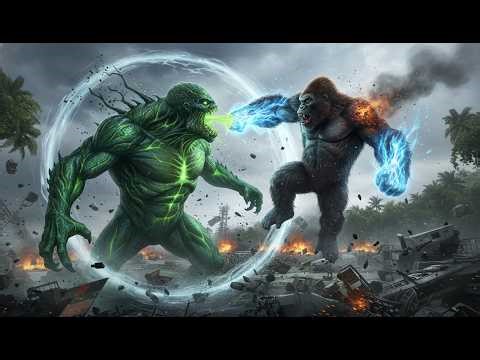 KING KONG vs GIANT SWAMP MONSTER: Epic Warbat Jump and Axe Strike!