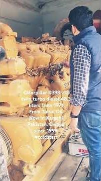 1971 caterpillar d398 v12 twin turbo #caterpillar #d398 #genset #coldstart #generator #heavu duty