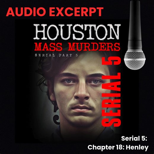 Henley's Deadly Choice in Houston Mass Murders In this chilling audio excerpt from my prison interview with Elmer Wayne Henley Jr., featured in Houston Mass Murders: A Serial Investigation, Serial Part 5, Henley reveals why he chose to kill. His grim decision led to the deaths of eighteen more boys, at least thirteen by his own hand. This confession exposes the tragic cost of his choice. What’s Next: Serial Part 1 launches an ongoing investigation into the Houston Mass Murders, with five parts r