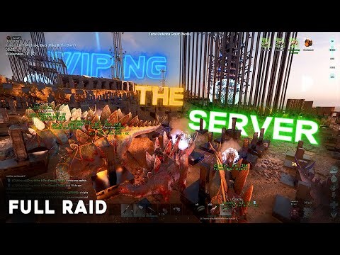 We Capped a Server With 70 Players and Wiped Every Cave - good Comms ( Full Raid ) Ark ascended Pc
