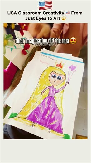 USA Classroom Creativity 🇺🇸 From Just Eyes to Art 😳 🇺🇸