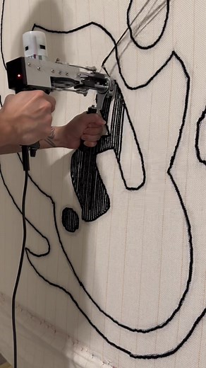 Making this 1 of 1 for @hashirajulio 👀👀👀 #customrug #rugmaking #tufting #tuftingrug #tuftinggun #thatrugmaker #1of1 #animeinspired #hashira