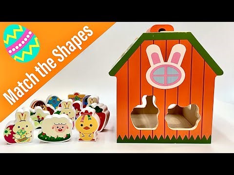 Preschool Activities - Match the Shapes for Easter | Spring Shape Sorting Puzzle