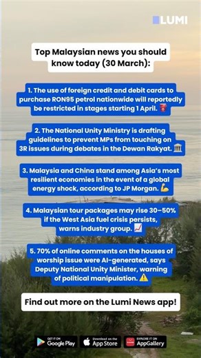Top Malaysian news you should know today (30 March) | Lumi News