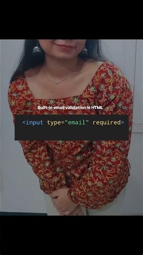 1 line HTML trick to validate email input automatically 💻 #webdevelopment #codingtips #html #coding