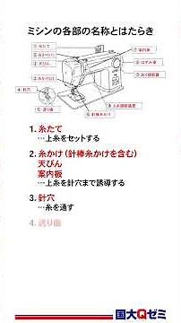 【家庭科】ミシン #家庭科 #ミシン #縫製 #副科目 #技能科目# #実技教科 #定期テスト #定期テスト対策 #中間テスト #期末テスト #国大Qゼミ #国大qゼミ