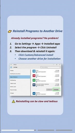 Low Disk Space? Install Programs on Another Drive!