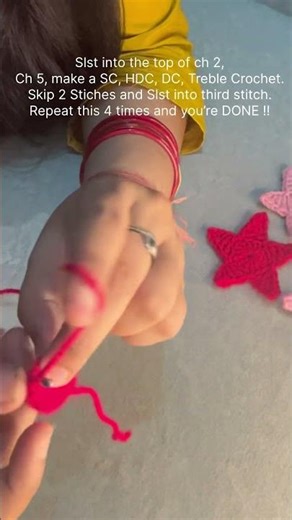 Day 5: “5 Minute Mini Crochet Star ⭐ | Easy for Beginners” #viral #ytshorts #crochet