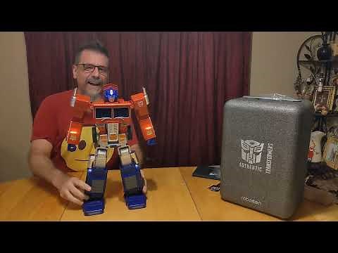 Unboxing Robosen Self Transforming Voice Activated Optimus Prime Robot by Hasbro