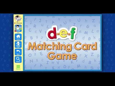 219 ABC Mouse -Level 4 Lesson 8 - Reading - More Alphabet Practice- D- E - F Matching Card