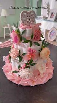 DIY Baby Shower Diaper Cake (Budget-Friendly!) #springdecor #butifyoucloseyoureyes #capcut