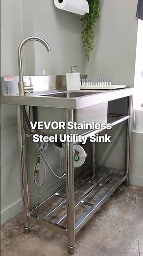 VEVOR Stainless Steel Utility Sink | for Garage, Restaurant, Laundry, NSF Certified