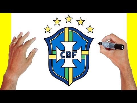 como DESENHAR o ESCUDO da seleção BRASILEIRA