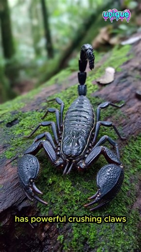 “Heterometrus spinifer: The Giant Black Scorpion You Don’t Want to Meet!” #uniquefacts #scorpio