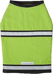 Insect Shield Insect Repellant Protective Safety Vest for Protecting Dogs from Fleas, Ticks, Mosquitoes & More Green 10-Inch
