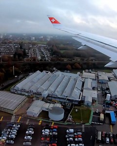 Landing at Birmingham Airport onboard a Swiss International Air Lines Airbus A220-300 after my flight from Zurich, Switzerland. | Noel Philips