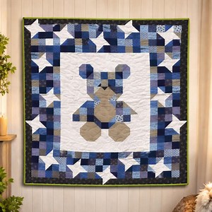 Starlight Teddy Bear Quilt Pattern | Beginner Nursery (PDF 56x80in Quilt) - Etsy Australia