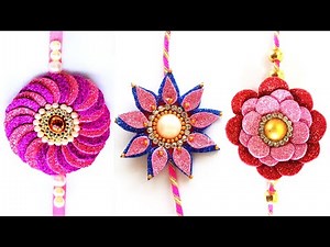 3 Awesome Homemade Rakhi Design from Glitter Sheets 2023 | How to Make Rakhi at Home | Rakhi Making