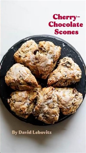Chocolate-Cherry Buttermilk Scones by David Lebovitz!