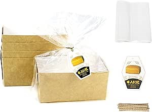 Disposable loaf pans,paper loaf pan for baking bread,25 Pcs Natural Recyclable Bakery Pastry Mold with Clear Package Bag，Providing Beautiful Display for Baked Goods(5.9 x3.5 x3Inch)