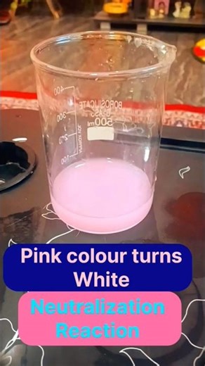 Neutralization Reaction in Chemistry #youtube #experiment #chemistry