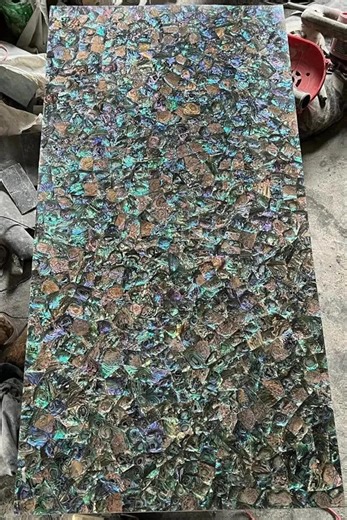 Abalone Shell Table Top | Gemstone Inlay Dining Table | Handmade Stone Patio Center Table Top | Modern Hallway Table Top | Custom Table Top - Etsy