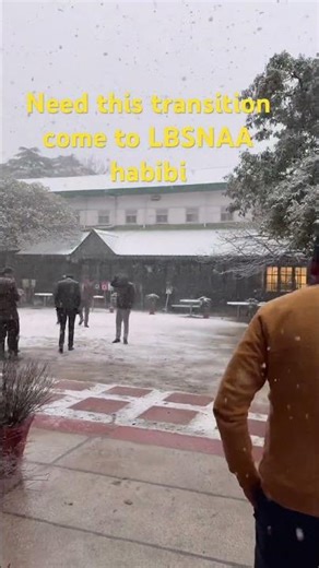 First snowfall of Lbsnaa mussoorie #lbsnaa #ias #iasmotivation