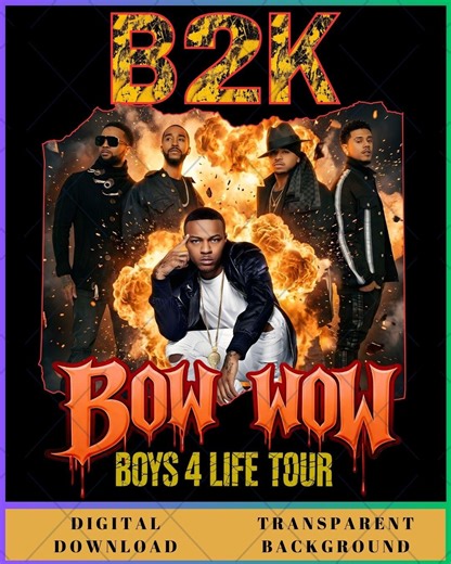 B2K Bow Wow Boys4life Tour PNG File : B2K Concert 2026 Tshirt Design ( Digital Download) - Etsy