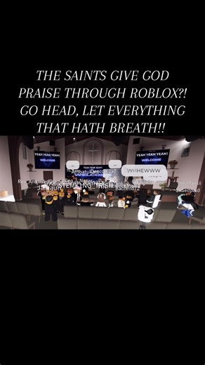 Part 1 - #robloxchurch | The saints even give God praise on Roblox?! He did say LET EVERYTHING praise the lord, so go head Roblox!! 😭 **REPOST, COMMENT, FOLLOW, LIKE AND SHARE FOR MORE!** #fyp #praiscend #praisebreak #christiantiktok