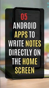 05 Android Apps To Write Notes Directly on the HomeScreen! #android #notes
