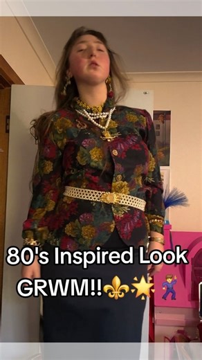 Alana O'Brien on Instagram: "1980s Inspired Look GRWM!!🌟⚜️🕺 . . #grwm #gdwm #80s #1980s #80sfashion #vintagefashion #80saesthetic #stitchesclothing #pearls"
